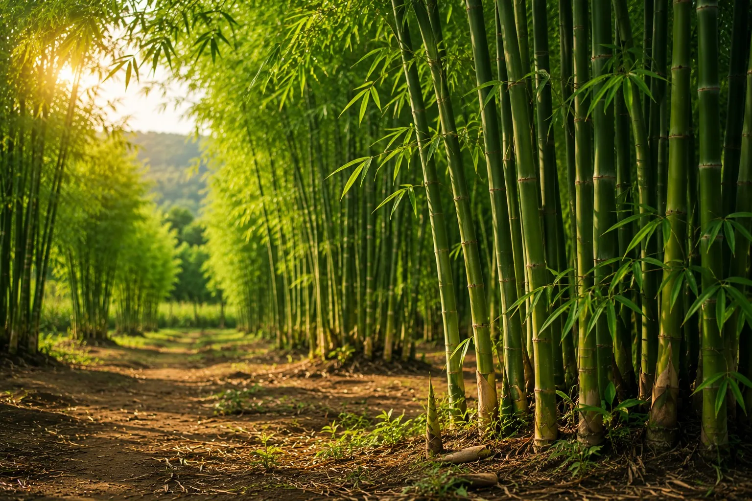 Bamboo plantation in Benin, West Africa