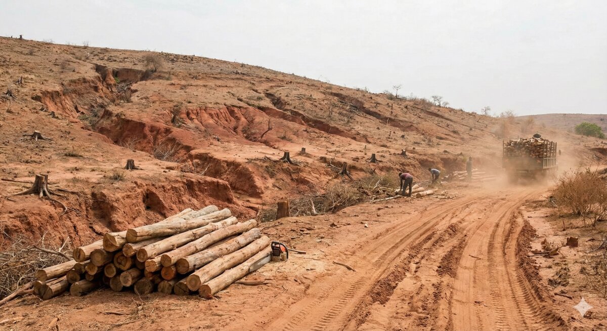 Land degradation from deforestation