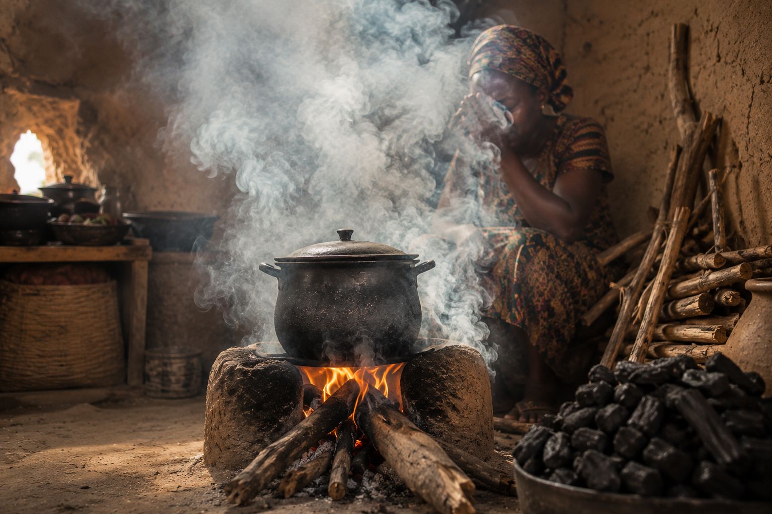 The silent energy crisis—cooking amid heavy indoor smoke